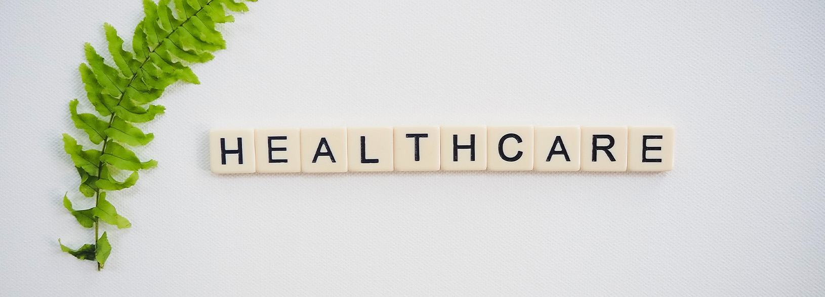 letter tiles spelling healthcare