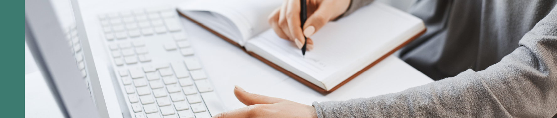 Student working at a desk