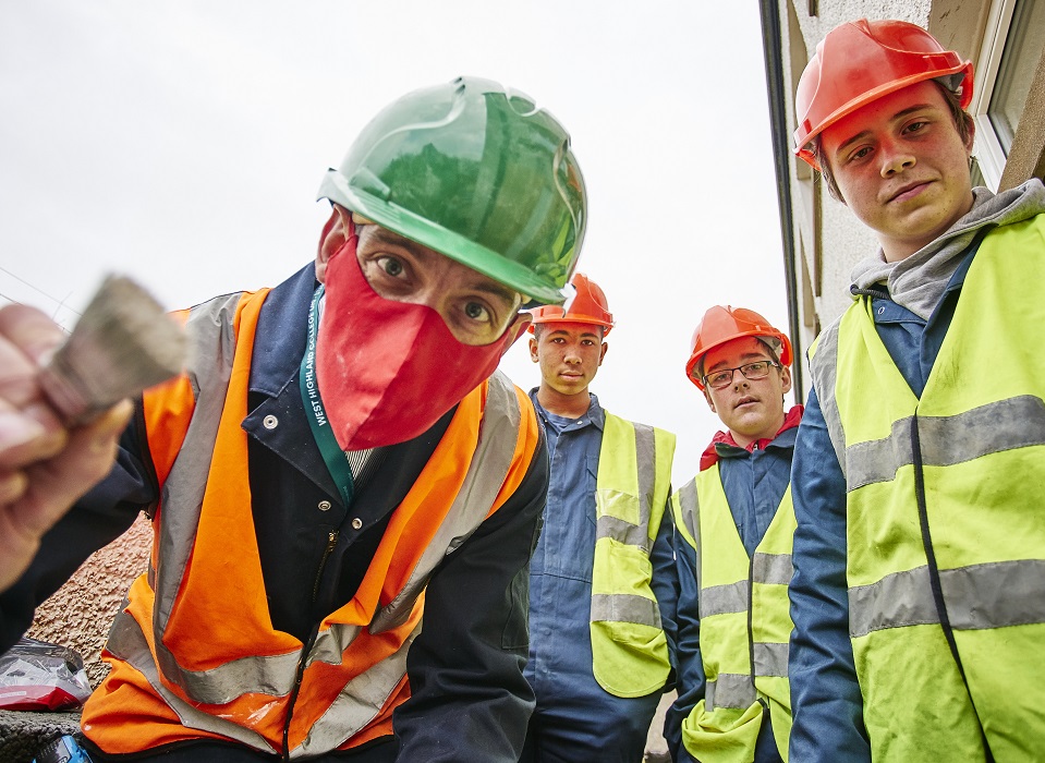 Portree High School construction pupils 2020