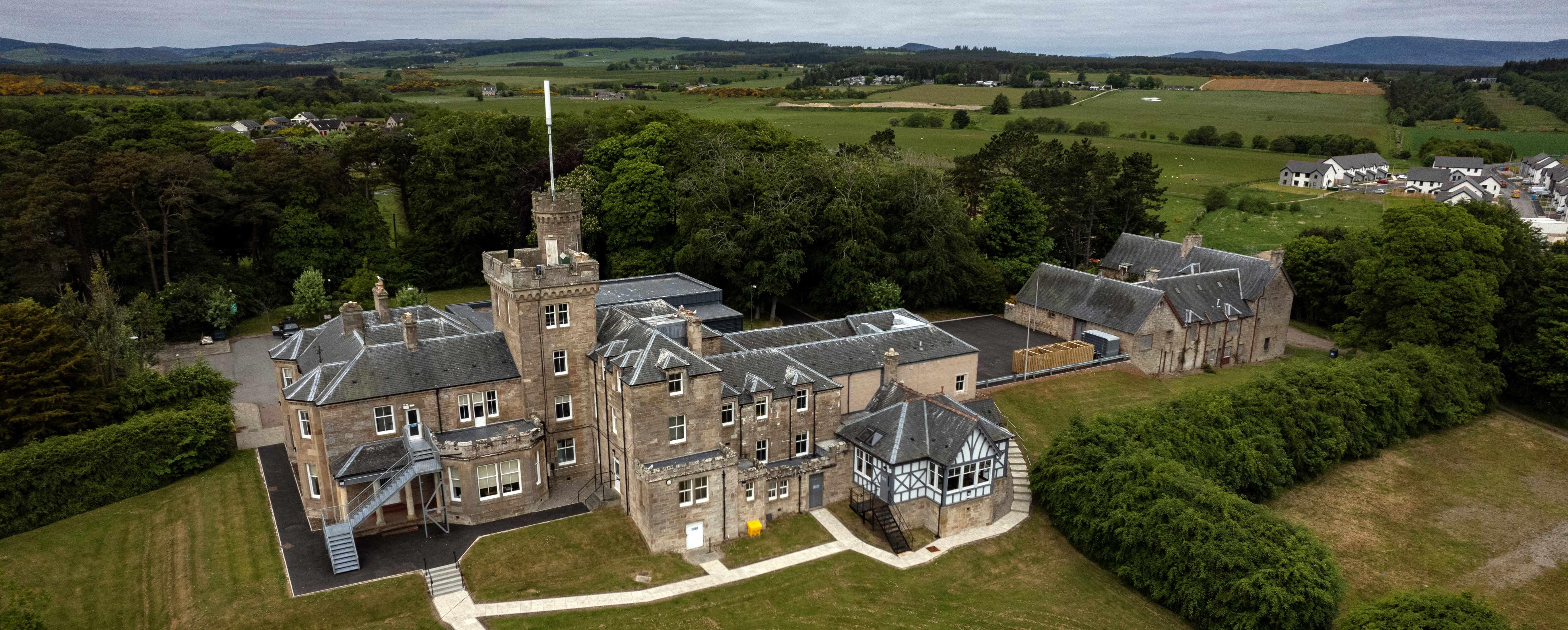 Drone image of Dornoch Campus Drone image of Dornoch Campus