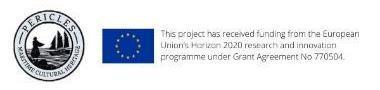 Pericles Maritime Cultural Heritage | EU Flag - This project has recieved funding from the European Unions Horizon 202 research and innovation programme under grant agreement no 770504