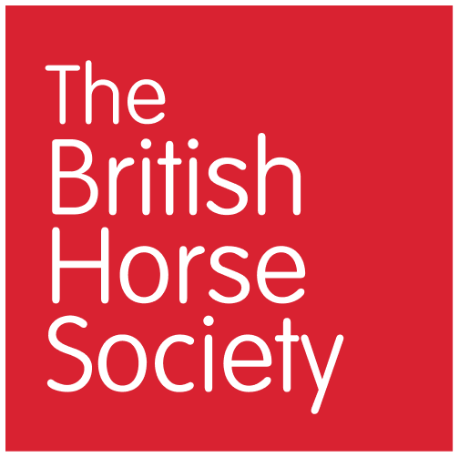 Logo - Red Background with white text that reads 'The British Horse Society'