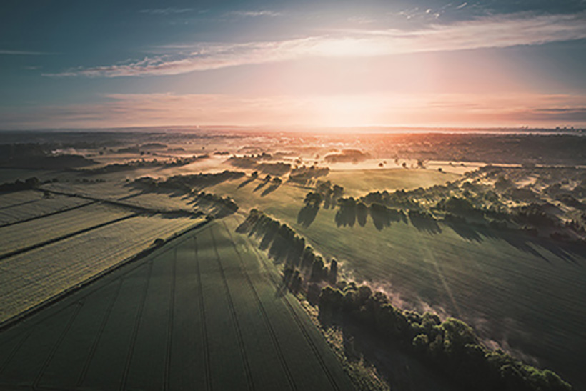 Landscape image of fields