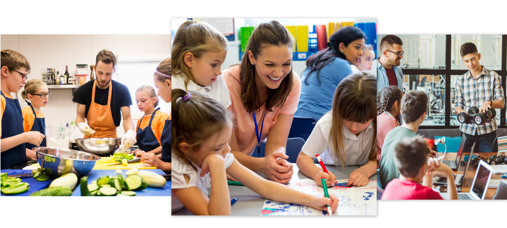 Collage of teaching images