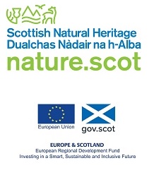 Scottish Natural Heritage | naturel.scot | European Regional Development fund logo